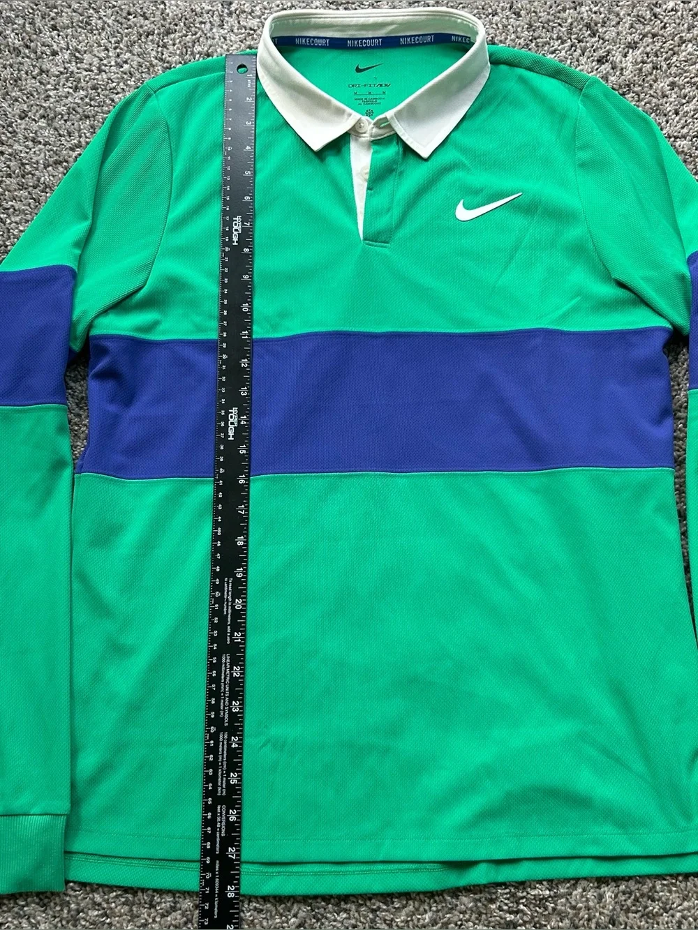 Nike Court Slam Dri-Fit ADV Tennis Polo Shirt Green Men's Size Medium IB8141-324